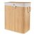 Compactor Bamboo XXL 105 L - 2dielny / Bambusový kôš na bielizeň s vekom / prírodný / 52 x 32 x 63 cm