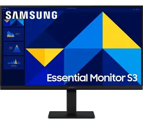 24" Samsung Essential S3 čierna / Monitor / IPS / 1920x1080 / 100Hz / 5ms / 1000:1 / 250 cd/m2 / HDMI + VGA / VESA