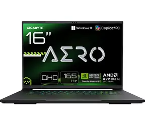 GIGABYTE AERO X16 1VH93CZC94AH sivá / 16" WQXGA 165Hz / AMD RYZEN AI 7 350 / 16GB / 1TB SSD / RTX 5060 8GB / W11H
