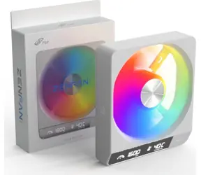 Fortron FSP ZENFAN-WA biela / Ventilátor / 140 mm / ARGB / PWM / digitálny displej / 26 dB