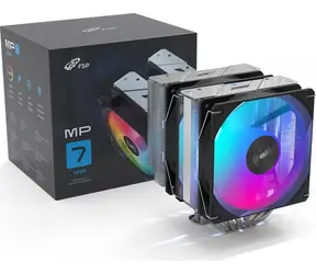 Fortron MP7 Dual ARGB čierna / Chladič CPU / vzduchový / 2× 120mm ARGB FDB / Intel LGA 1851/1700/1200 / AMD AM5/AM4
