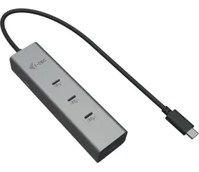 i-TEC USB-C Charging Metal Hub strieborná / USB-C húb / 5 portov USB-C / video 8K / Power Delivery 85 W