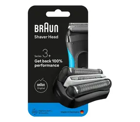 Braun 32B čierna / Náhradná holiaca hlava / Series 3+ / 3 flexibilné čepele