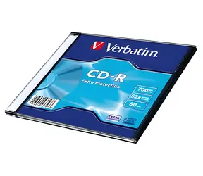Verbatim CD R DL 700MB / CD R médium / 80 min / 48x / Extra Protection / Slim case / 1 ks