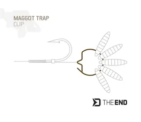 Delphin TheEnd Maggot Trap M / Klip na červy / vlasová metóda / 15 ks