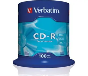 Verbatim CD- R DL 700MB 52x Extra Protection 100 ks / Médium CD- R / Spindl