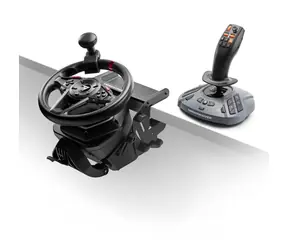 Thrustmaster T128 SimTask Farming Pack čierna / Sada volantu, pedálov a joysticku / Force Feedback / PS5 / PC
