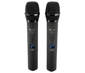 Prodipe M850 DSP Duo UHF F5 / Bezdrôtový mikrofónny systém UHF / 2 ručné mikrofóny / 528-578 MHz / 60 m / 2×100 kanálov