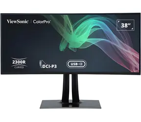 38" ViewSonic VP3881A čierna / Monitor / IPS / prehnutý / WQHD+ 3840x1600 / 21:9 / 60Hz / 2x HDMI / DP / USB-C / Repro