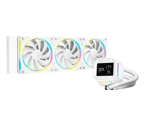 DEEPCOOL LM360 ARGB biela / AIO vodný chladič CPU / 3x 120mm / 2.4" IPS displej / AMD + Intel