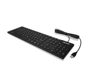 Keysonic KSK-8030 IN čierna / Priemyselná klávesnica / USB / 105 kláves / švajčiarske rozloženie