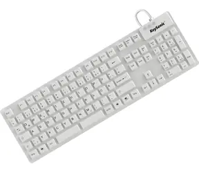 Keysonic KSK-8030 IN biela / Priemyselná klávesnica / USB / IP68 / 105 kláves / DE