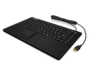 Keysonic KSK-5230 IN čierna / Priemyselná klávesnica / Touchpad / IP68 / USB / DE layout