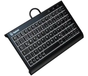 Keysonic KSK-3011ELC čierna / Mini klávesnica / USB / QWERTZ DE / Integrovaný numpad / Podsvietenie LED