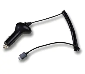 2GO čierna / Autonabíjačka / Micro-USB / 5 W / špirálový kábel