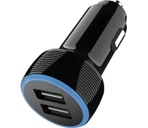 2GO čierna / Autonabíjačka / 2x USB-A / 12 W / 2.4 A
