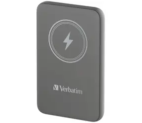Verbatim Charge 'n' Go šedá / Magnetická bezdrôtová powerbanka / 10000 mAh / USB-C / MagSafe / 15-20W