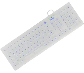 Keysonic KSK-8031INEL-Wh biela / Priemyselná klávesnica / Silikón / 110 kláves / nemecké rozloženie