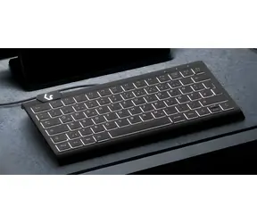 Keysonic KSK-5010ELC čierna / Mini klávesnica / DE QWERTZ / USB / biele podsvietenie / zdvih 2 mm