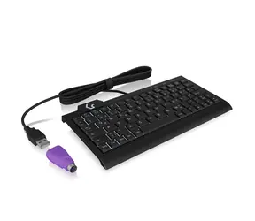 Keysonic KSK-3010ELC čierna / Super mini klávesnica / USB / Podsvietená / UK