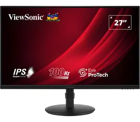 27" ViewSonic VA2708-HDJ čierna / Monitor / IPS / FHD 1920 x 1080 / 100 Hz / 5 ms / 250 cd/m2 / HDMI + DP + VGA / Pivot