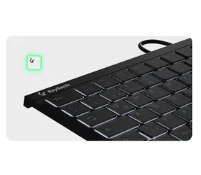 Keysonic KSK-5211ELU DE čierna / Mini klávesnica / Touchpad / USB / podsvietenie
