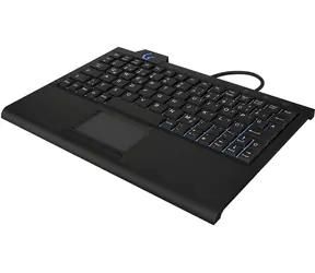 Keysonic KSK-3210ELU čierna / Mini klávesnica / Touchpad / Podsvietenie / USB / DE