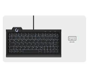 Keysonic KSK-3010ELC čierna / Mini klávesnica / USB / QWERTZ DE / 78 kláves / Podsvietenie LED