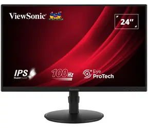 24" ViewSonic VA2408-HDJ čierna / Monitor / IPS / 1920 x 1080 / 100 Hz / 5ms / 250 cd/m2 / HDMI + DP + VGA / Pivot / VESA
