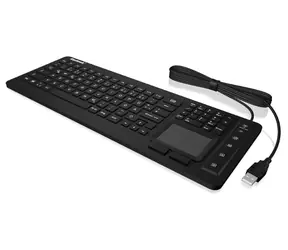 Keysonic KSK-6231 INEL(FR) čierna / Priemyselná klávesnica / Touchpad / IP68 / 98 kláves / USB / FR