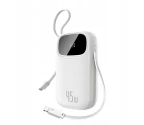Baseus EnerFill FC31 Qpow 3 biela / Powerbanka / 20000mAh / 45W / USB-C a Lightning v tele / USB-A