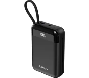 Canyon OnPower 204 20000 mAh s káblom USB-C a Lightning čierna