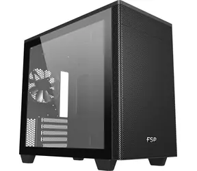 Fortron CST360B čierna / PC skriňa / Micro Tower / Micro ATX + Mini-ITX / priehľadná bočnica / bez zdroja