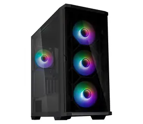 Zalman Z10 Duo čierna / ATX / 2x USB 3.0 + 1x USB-C / 4X 120mm ARGB / bez zdroja / priehľadná bočnica