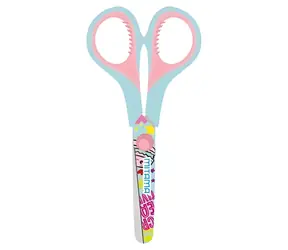 Mitama Good Vibes tyrkysová/ružová / Detské nožnice / 13 cm / zaoblené čepele