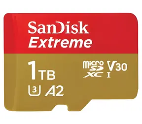 SanDisk Extreme microSDXC 1TB / Pamäťová karta microSD / UHS-I U3 V30 A2 / čítanie: 190 MB/s / zápis: 130 MB/s