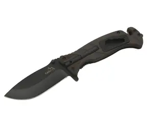 Cattara BLACK BLADE / Zatvárací nôž / 21,5 cm / čepeľ SS420 / poistka / kresadlo a klin