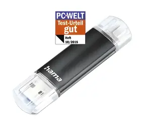 HAMA Laeta Twin čierna / Flash disk / USB 3.0 / 64 GB / 45 MB / s / micro USB
