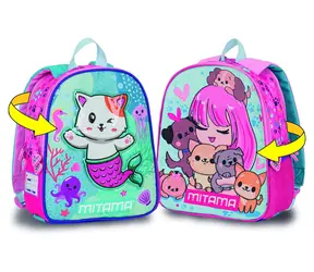 Mitama Spinny 64708 / Detský batoh / obojstranný / šteňa a mačka / 8,2 l