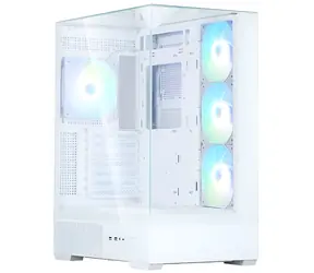 Zalman P40 Prism PLUS biela / ATX / 4X 120mm ARGB / 2x USB 3.0 + 1x USB-C / panoramatické sklo / bez zdroja