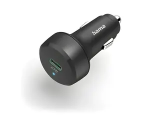 HAMA nabíjací adaptér do vozidla čierna / Nabíjačka do vozidla / USB-C / PD / QC 3.0 / 20 W