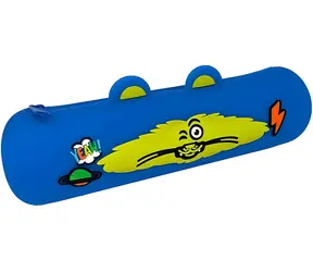 Mitama Mitamino Animal modrá-zelená / Peračník / silikónový / zips / 22 × 7 × 6,5 cm