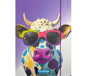 Mitama Animal krava / Dosky s gumičkou / 3 chlopne / 25,7 × 34 cm
