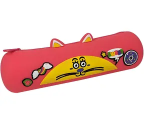 MITAMA Mitamino Animal ružová-žltá / Peračník / Silikónový / Zip / 22 × 7 × 6,5 cm