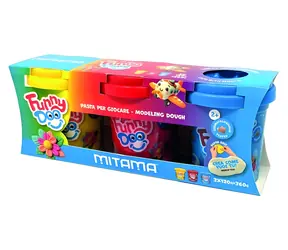 Mitama Funny Doo červená, modrá, žltá / Modelína / 3x120 g