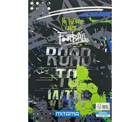 Mitama Fantasy colours Futbal / Školský zošit / A4+ / linajkový / 52+2 listov / 100 g/m2