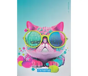 Mitama Animal mačka / Zošit / A4 / štvorčekový / 40 +2 listov