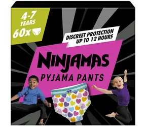 Pampers Ninjamas Girl XXL (60 ks) / Plienkové nohavičky