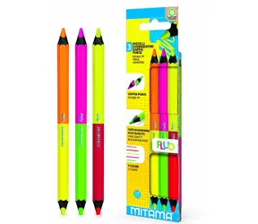 Mitama NEON JUMBO / Pastelky / obojstranné / 5 neónových farieb / 3 ks