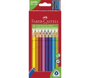 Faber-Castell Jumbo / Pastelky šesťhranné / 20 ks / + strúhadlo